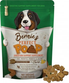 Perfect Poop Digestion & General Health Supplement for Dogs: Fiber, Prebiotics, Probiotics & Enzymes Relieve Digestive Conditions, Optimize Stool, and Improve Health (Cheddar Cheese, 4.2 oz)